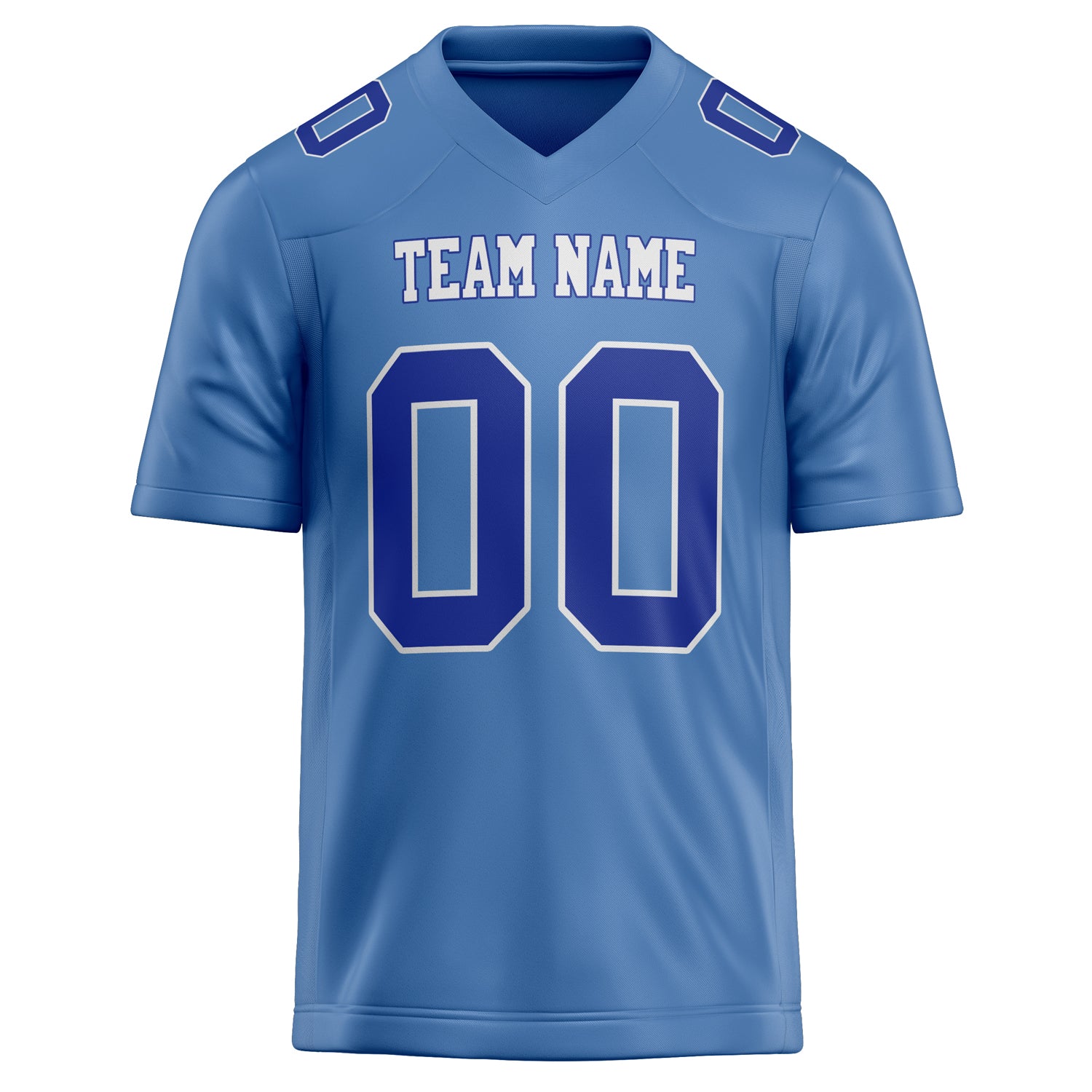 Personalized Light & Blue royal Solid Colour Football Jersey
