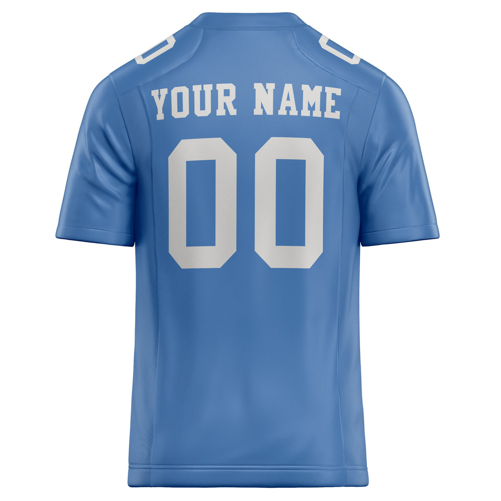 Personalized Light & Blue White Solid Colour Football Jersey