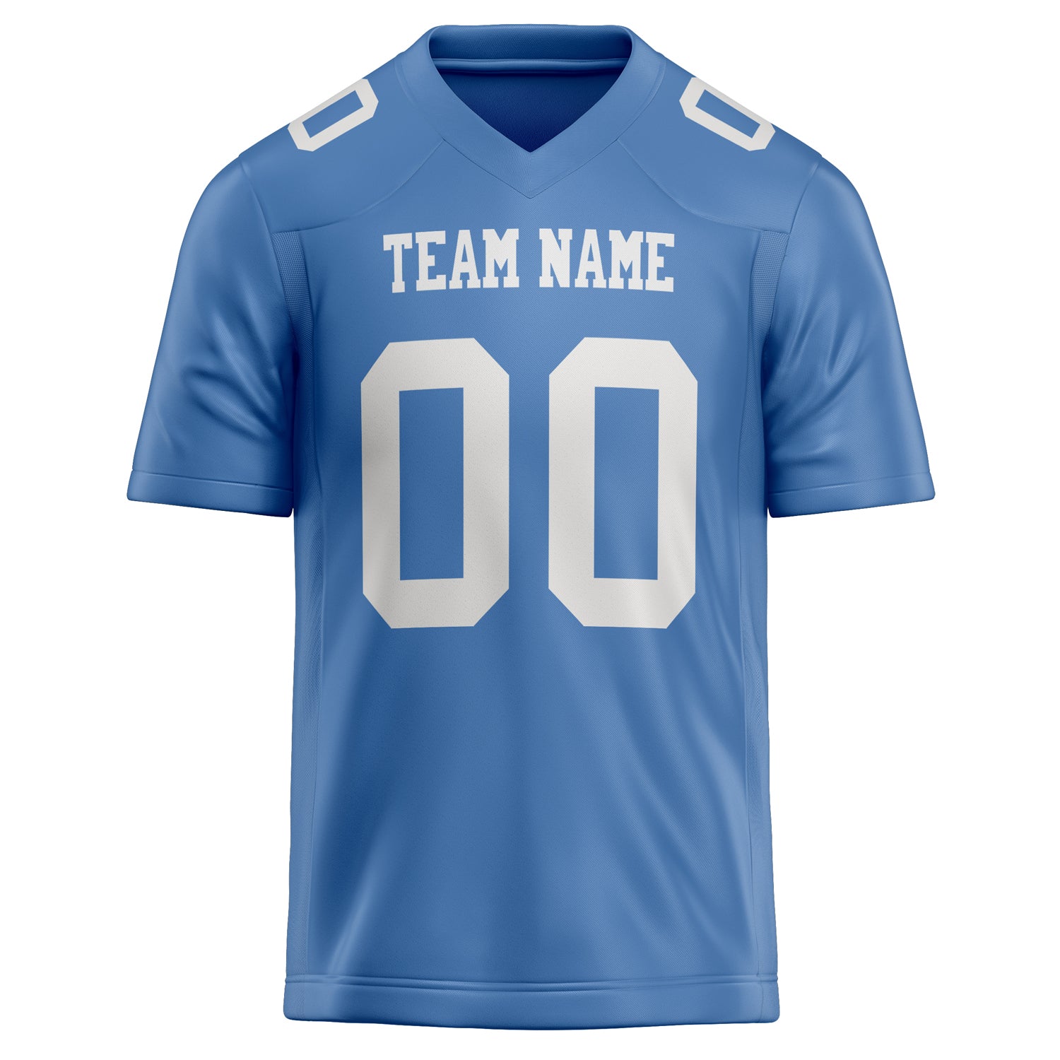 Personalized Light & Blue White Solid Colour Football Jersey