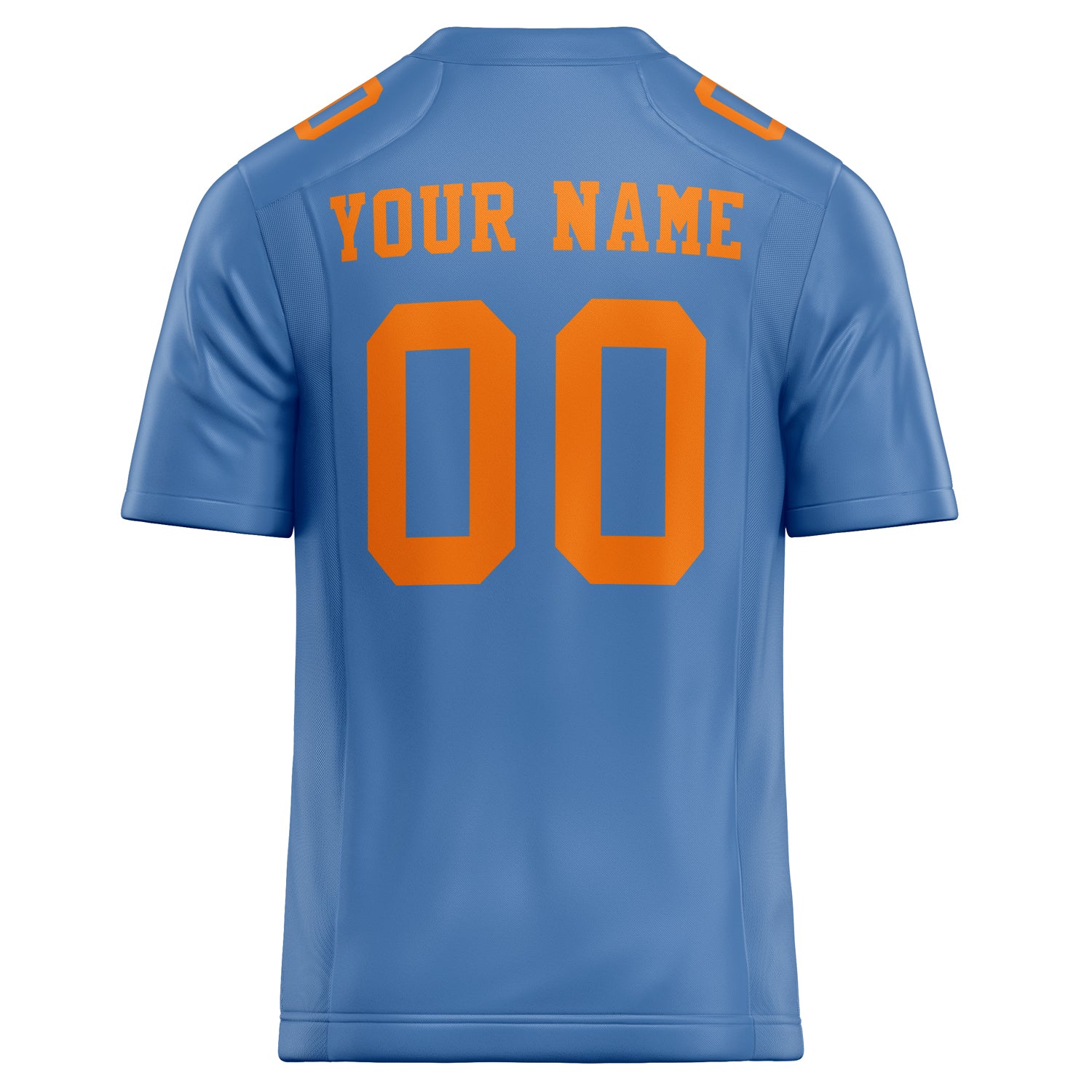 Personalized Light & Blue orange Solid Colour Football Jersey