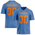 Personalized Light Blue orange Solid Colour Football Jersey FT02240730LI234