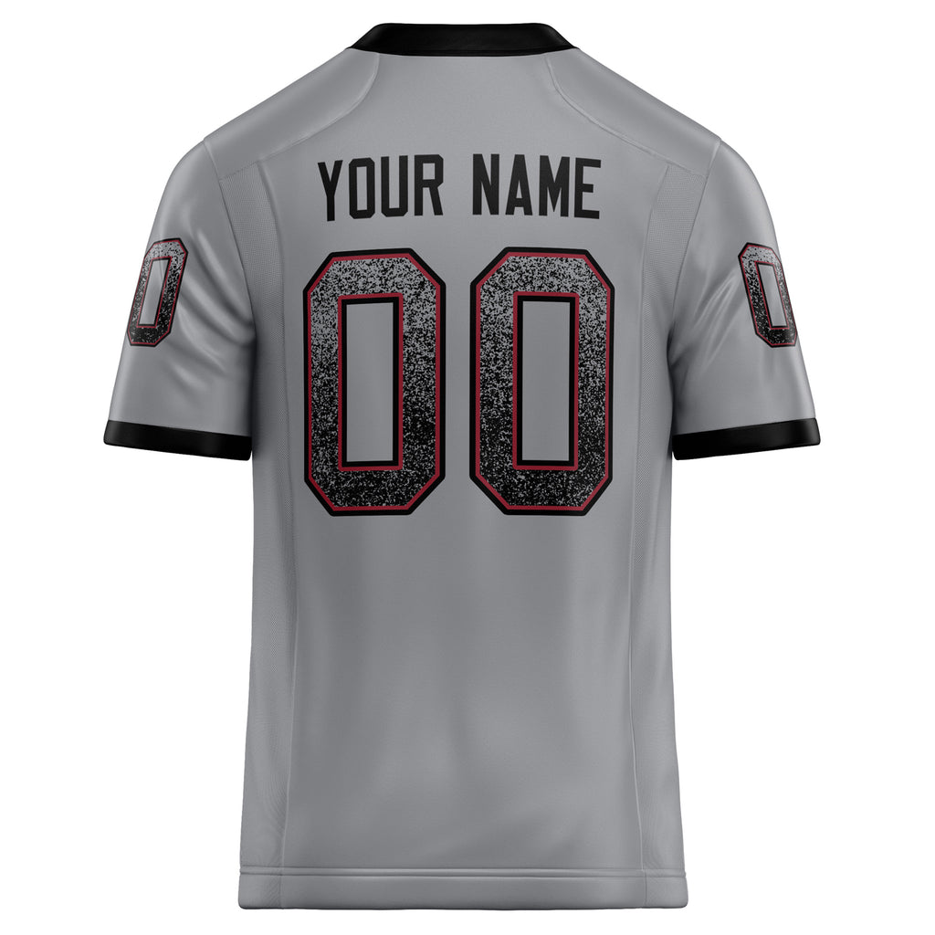 Personalized Light & Gray Black Solid Colour Football Jersey