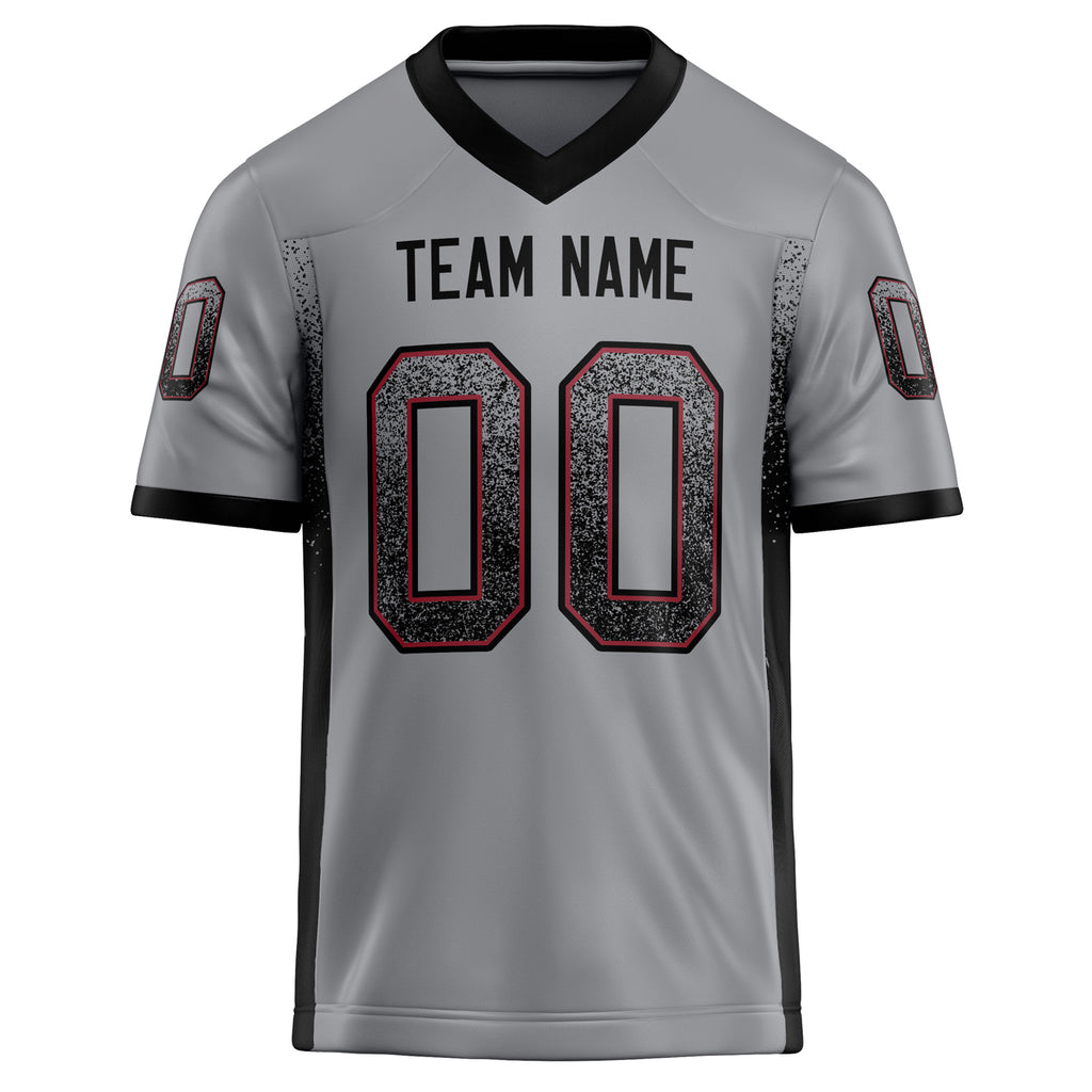 Personalized Light & Gray Black Solid Colour Football Jersey