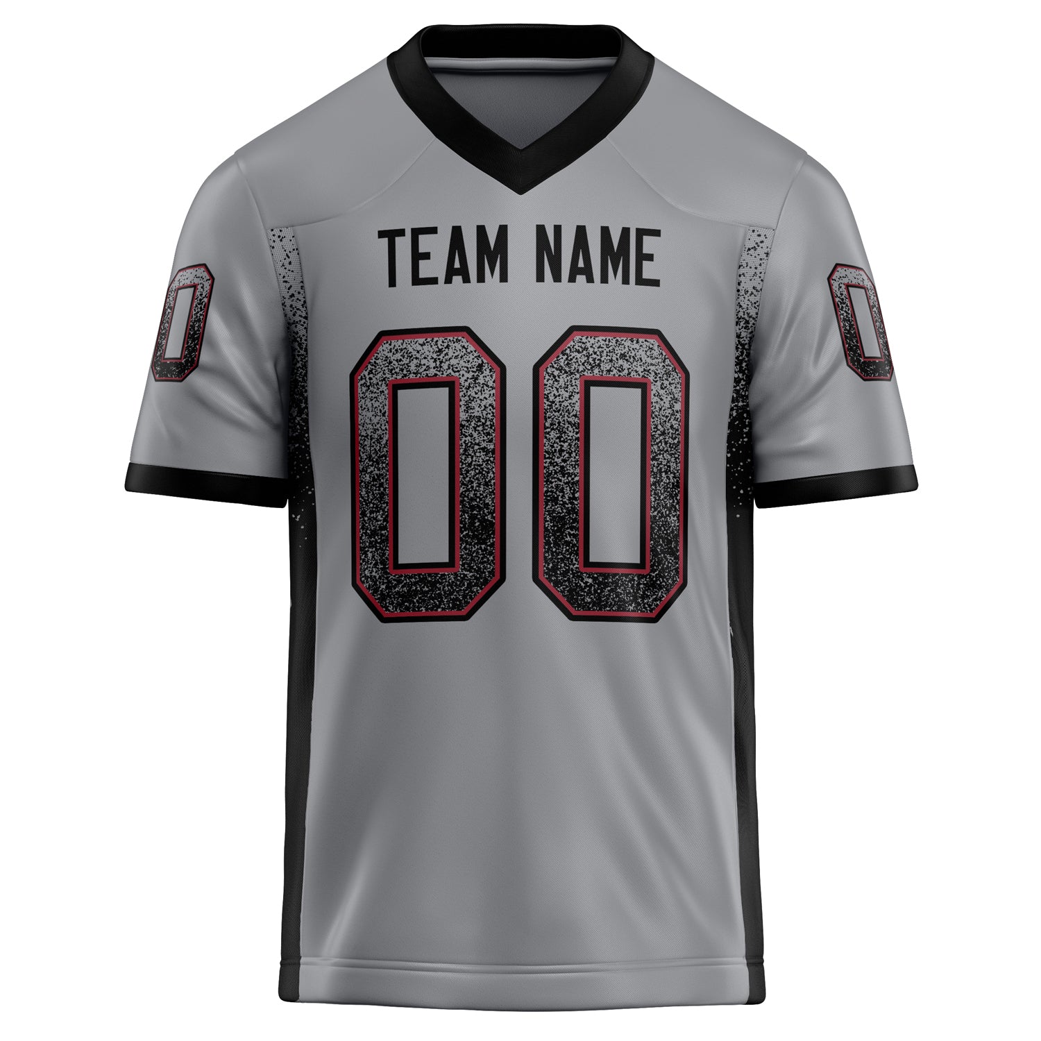 Personalized Light & Gray Black Solid Colour Football Jersey