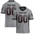Personalized Light Gray Black Solid Colour Football Jersey FT02240730LI235