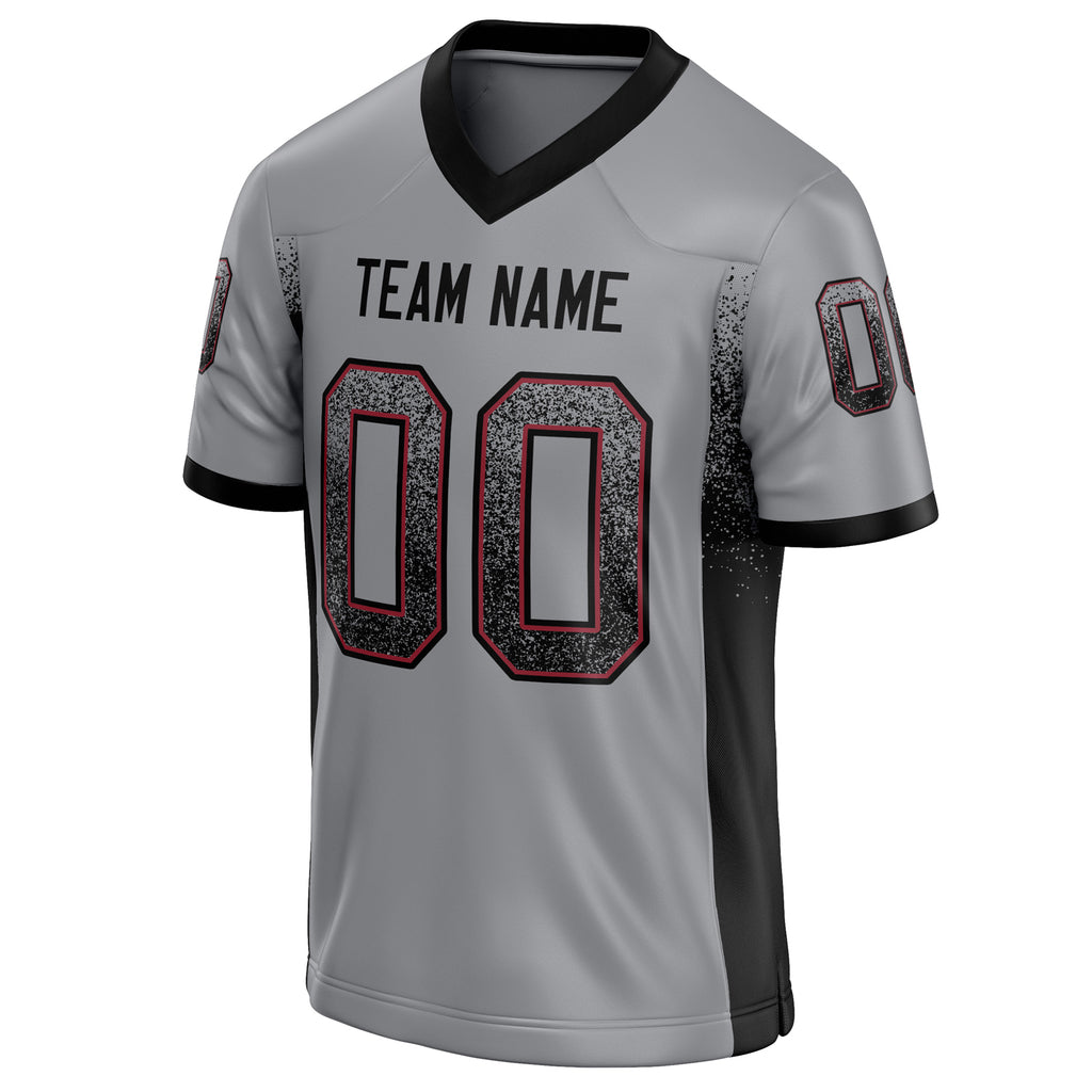Personalized Light & Gray Black Solid Colour Football Jersey