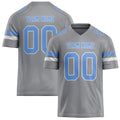 Personalized Light Gray Light Blue Solid Colour Football Jersey FT02240730LI236