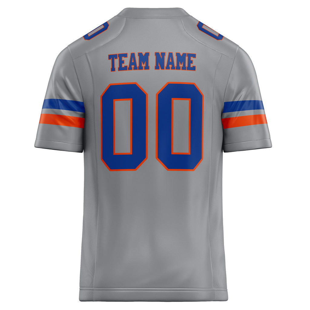 Personalized Light & Gray royal Solid Colour Football Jersey