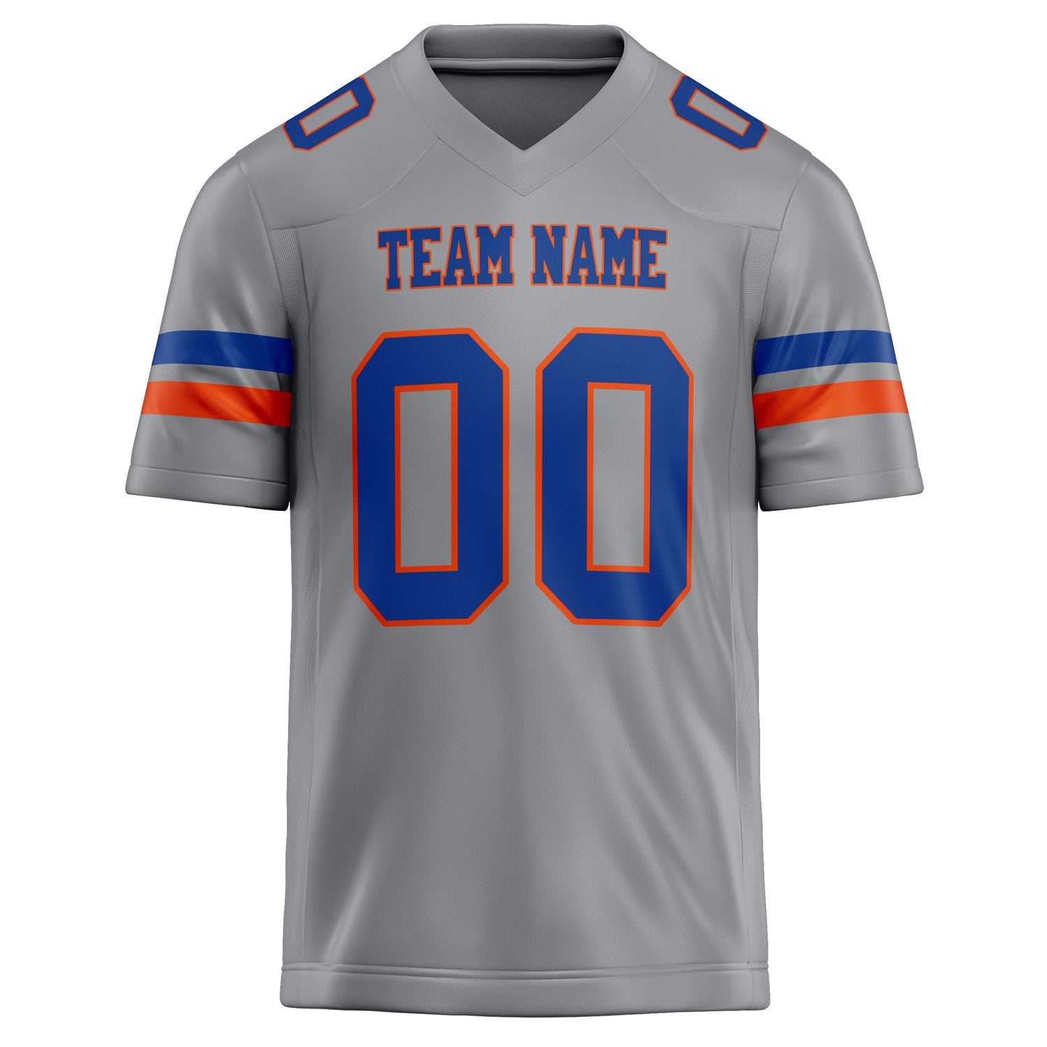 Personalized Light & Gray royal Solid Colour Football Jersey