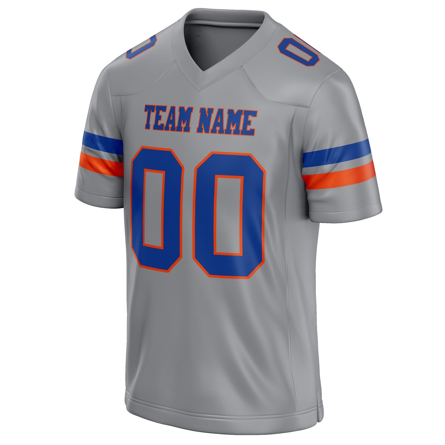 Personalized Light & Gray royal Solid Colour Football Jersey