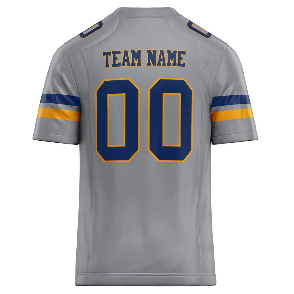 Personalized Light & Gray navy Solid Colour Football Jersey