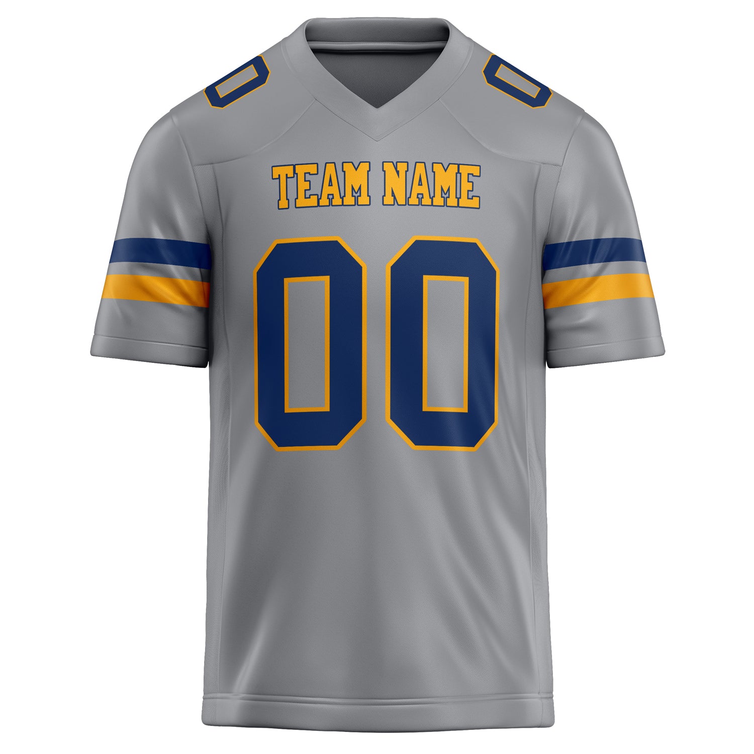 Personalized Light & Gray navy Solid Colour Football Jersey