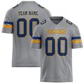 Personalized Light Gray navy Solid Colour Football Jersey FT02240730LI238