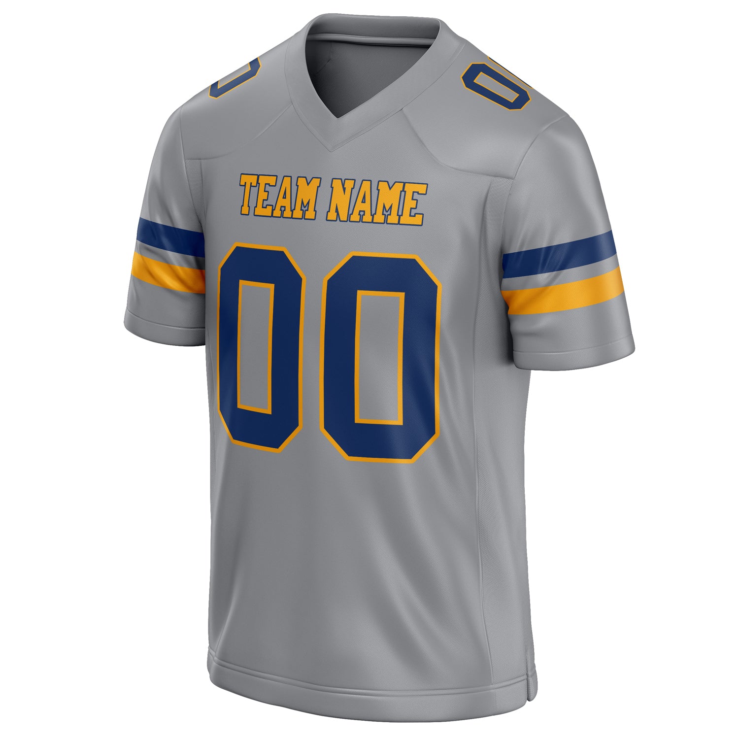 Personalized Light & Gray navy Solid Colour Football Jersey