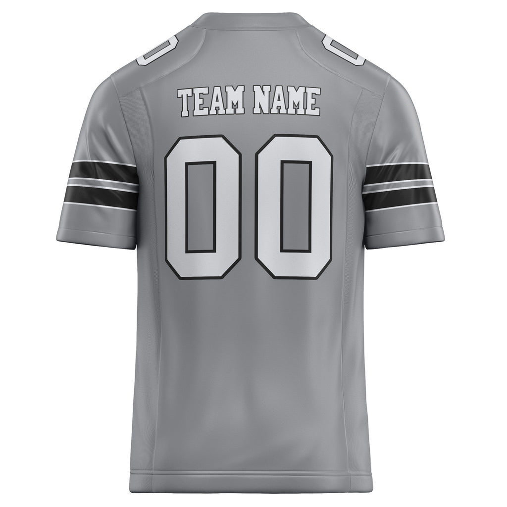 Personalized Light & Gray White Solid Colour Football Jersey