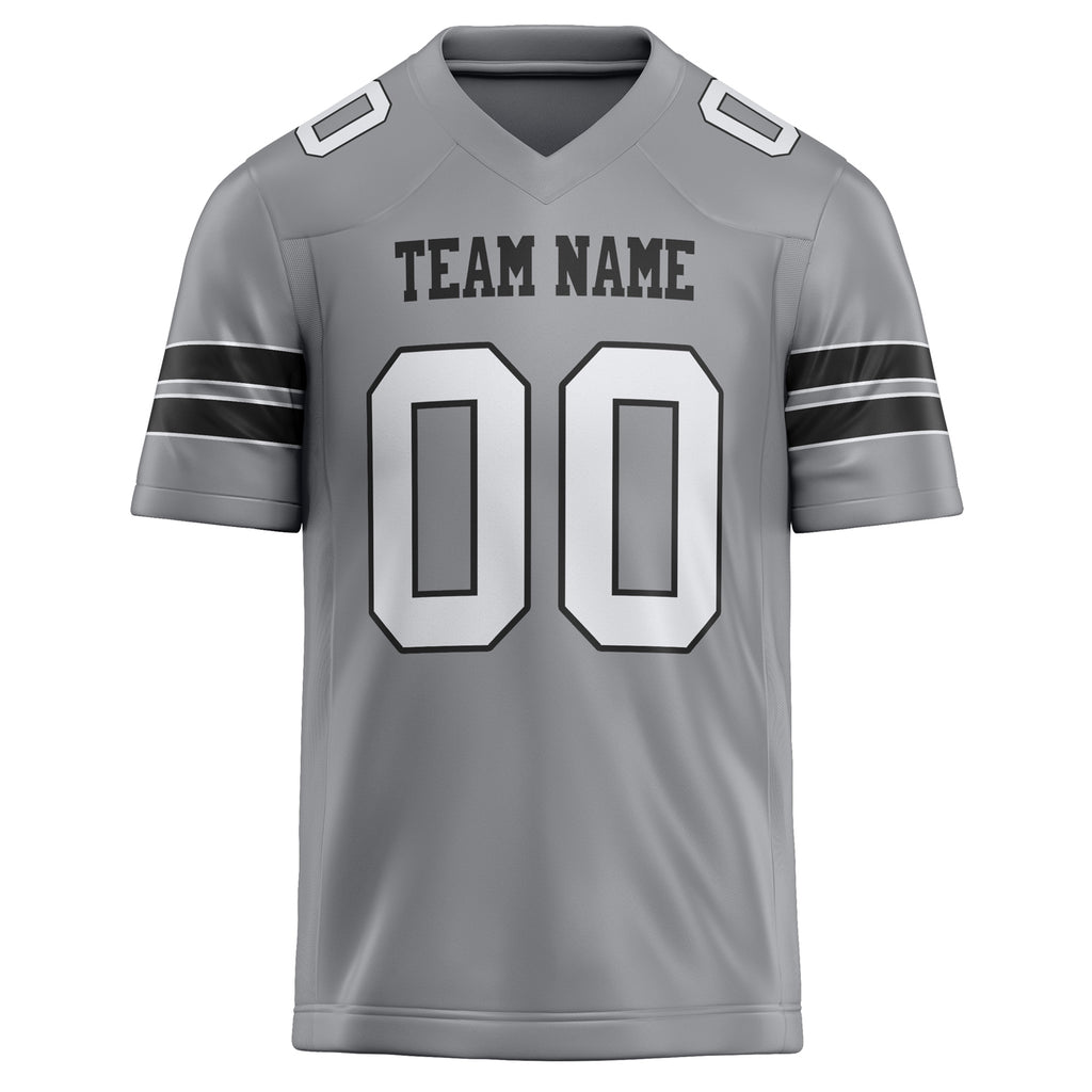 Personalized Light & Gray White Solid Colour Football Jersey