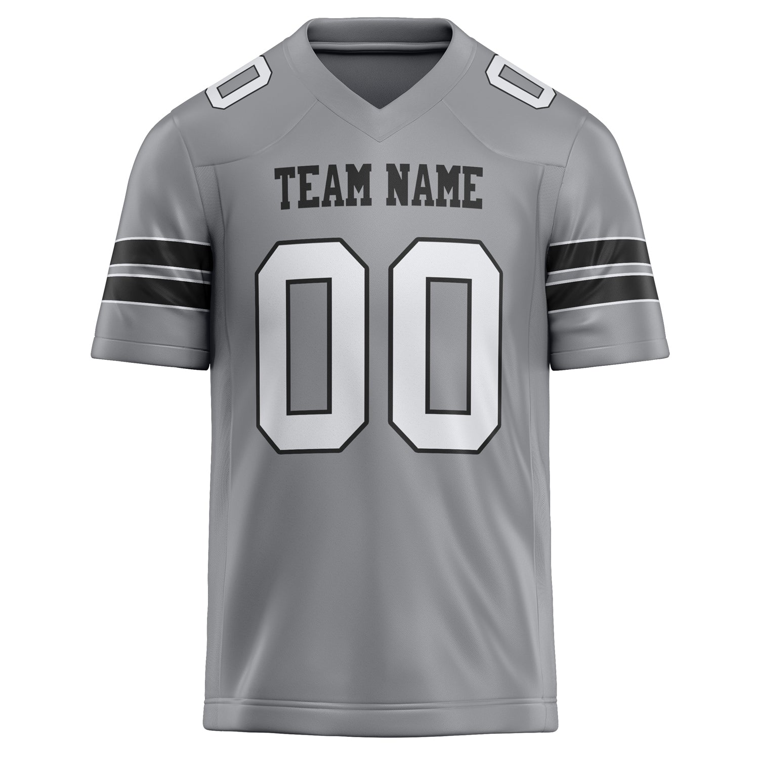 Personalized Light & Gray White Solid Colour Football Jersey