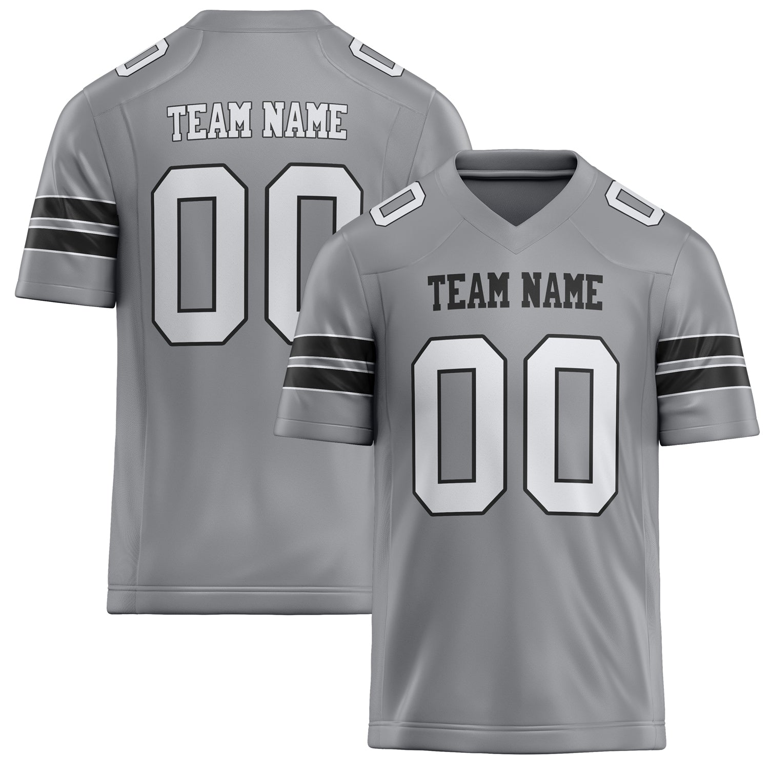 Personalized Light Gray White Solid Colour Football Jersey FT02240730LI239