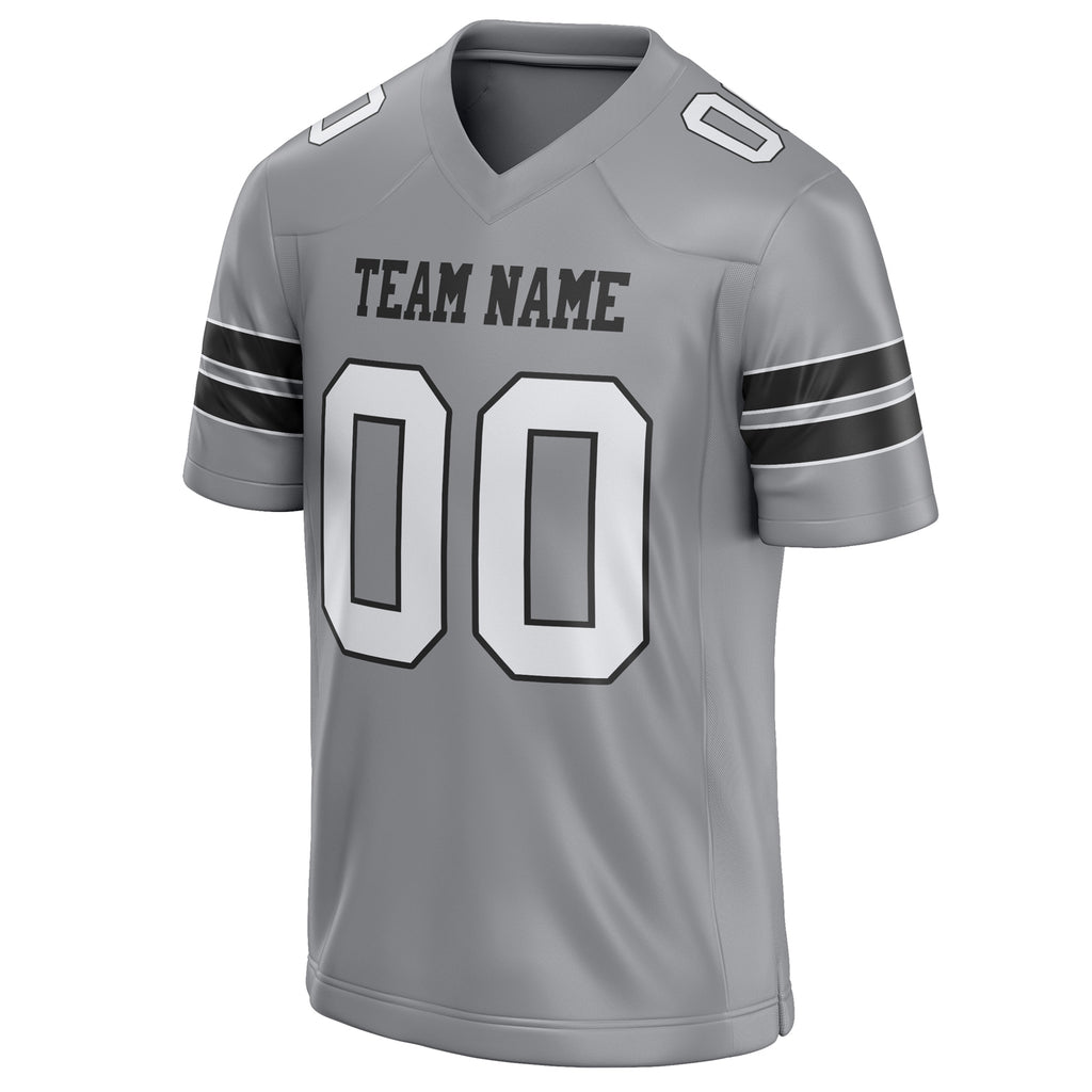 Personalized Light & Gray White Solid Colour Football Jersey