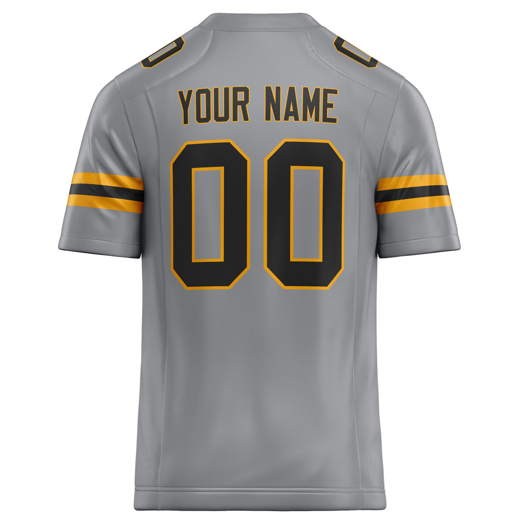 Personalized Light & Gray Black Solid Colour Football Jersey