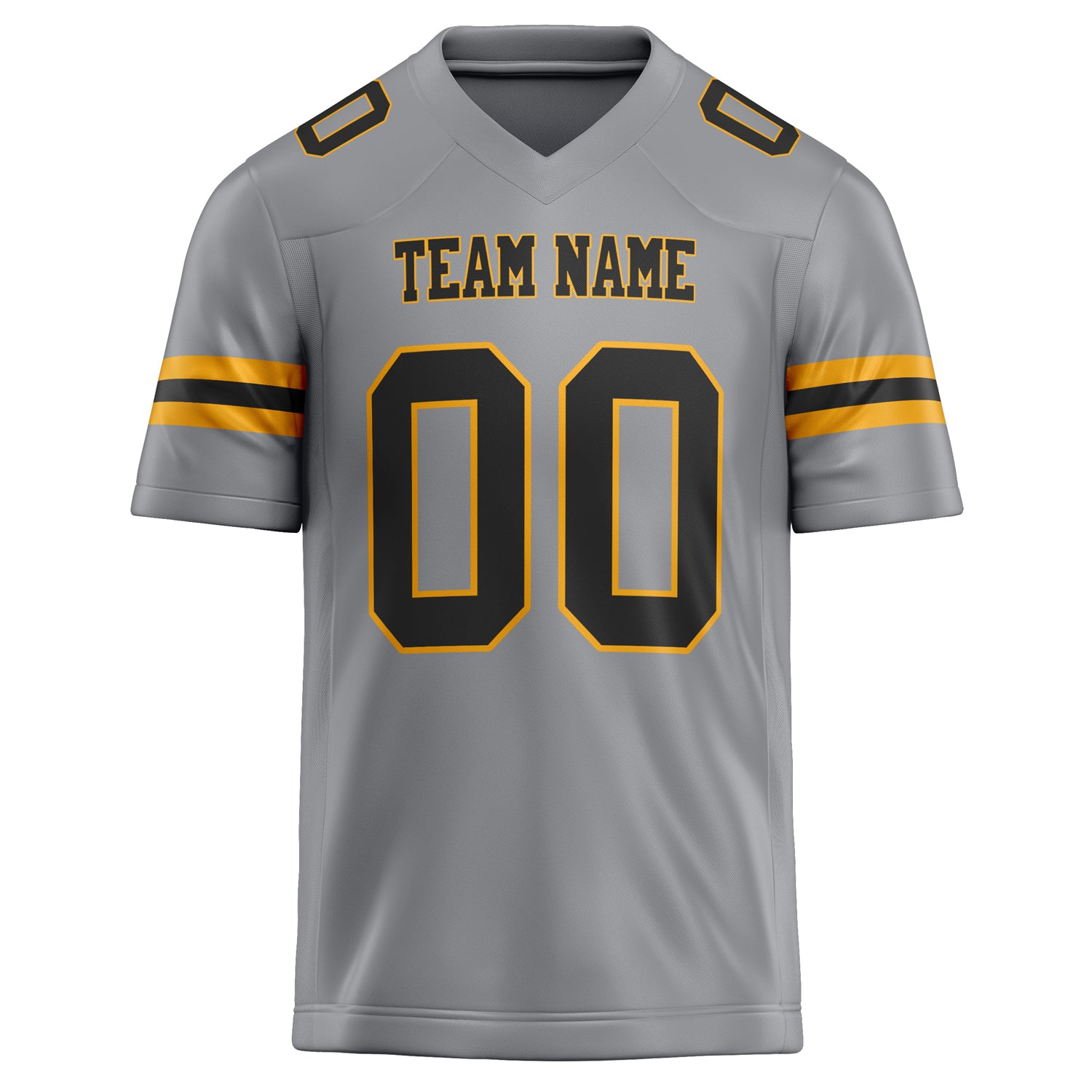 Personalized Light & Gray Black Solid Colour Football Jersey