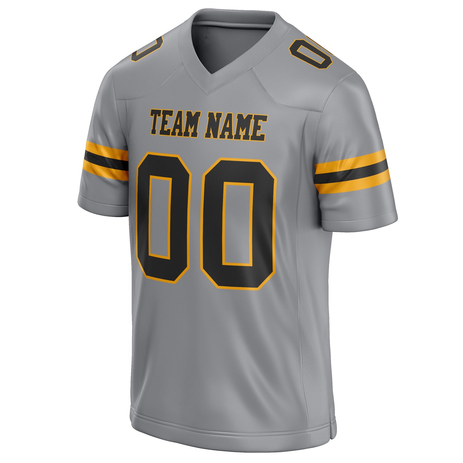 Personalized Light & Gray Black Solid Colour Football Jersey