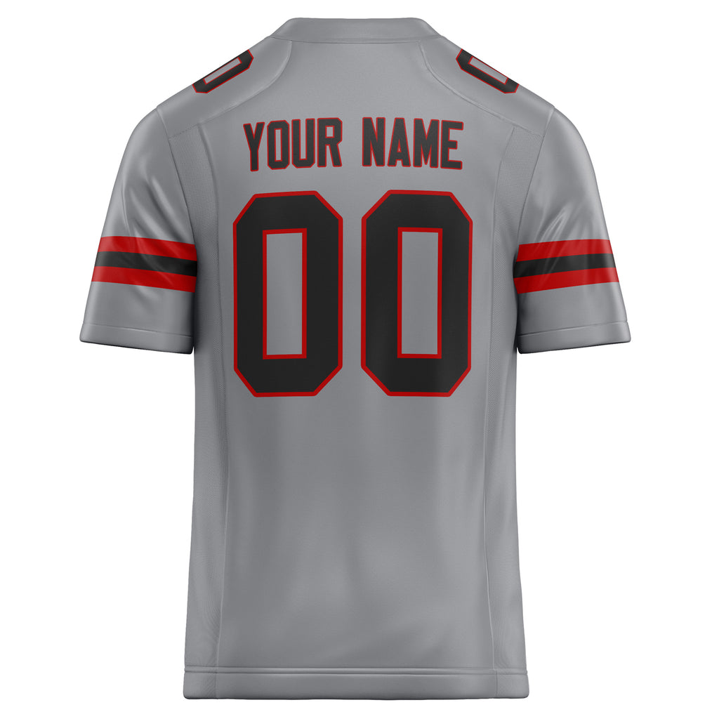 Personalized Light & Gray Black Solid Colour Football Jersey