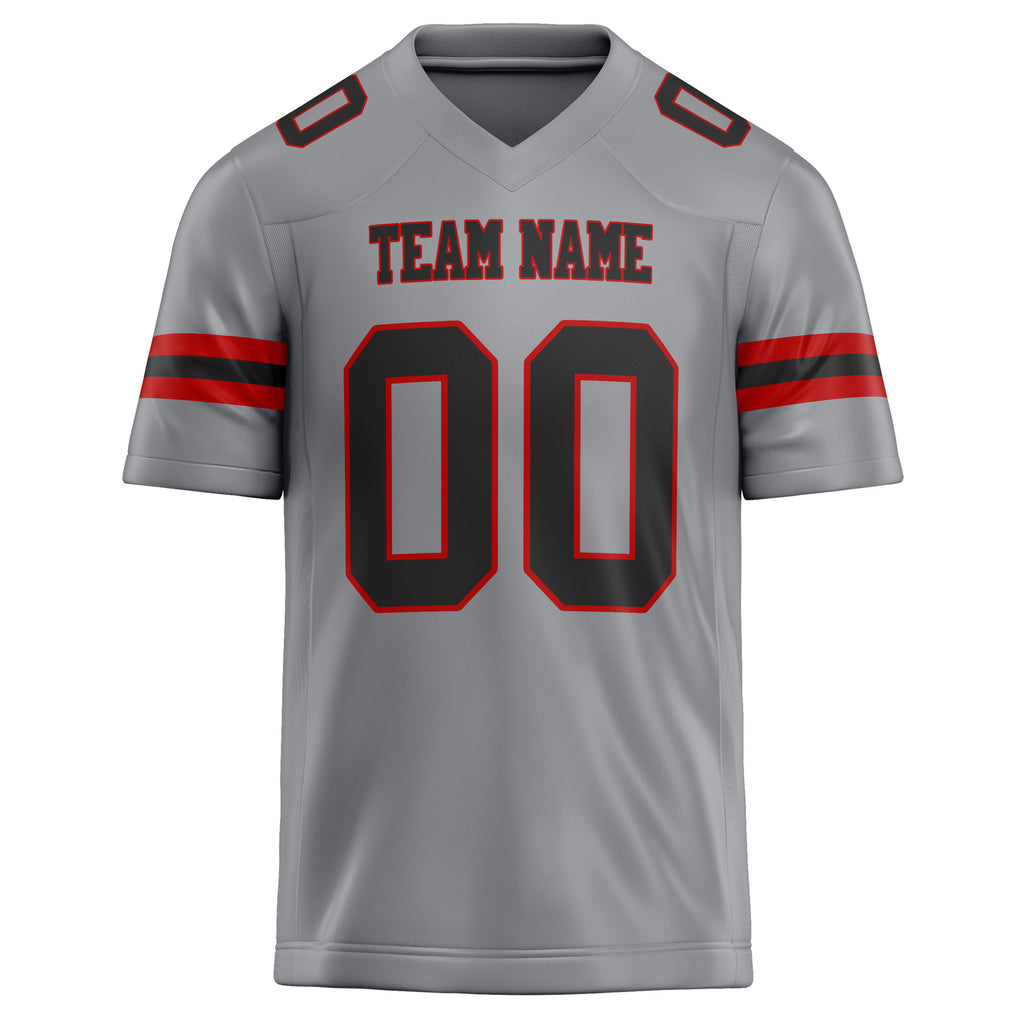 Personalized Light & Gray Black Solid Colour Football Jersey