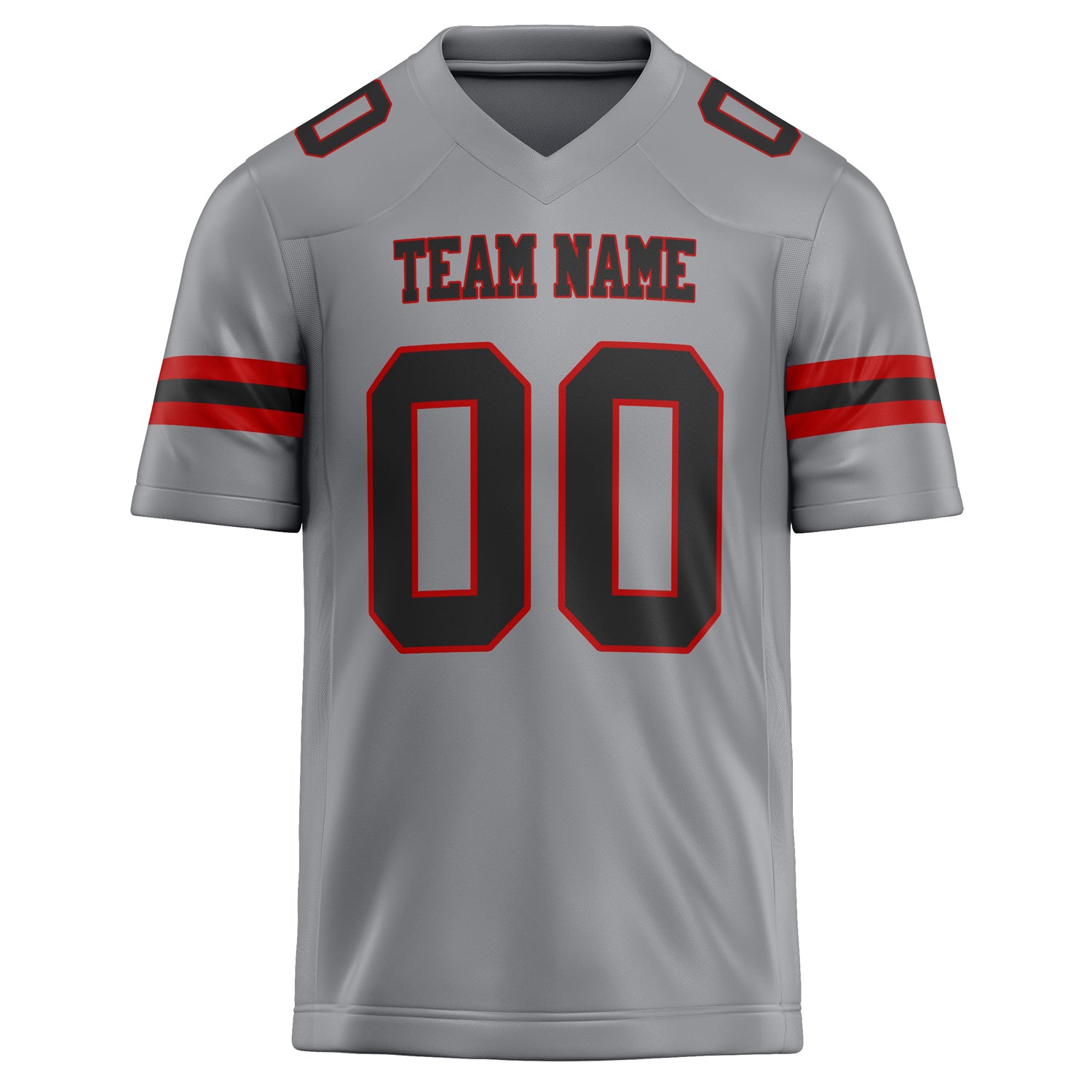 Personalized Light & Gray Black Solid Colour Football Jersey