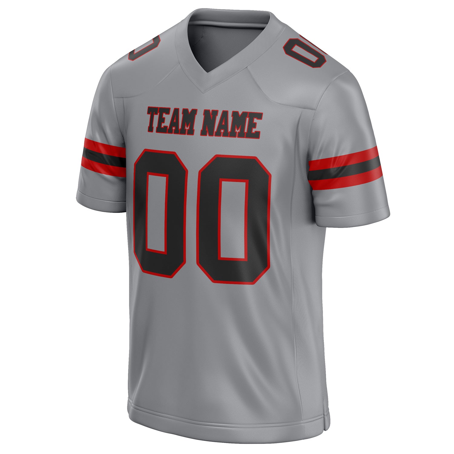 Personalized Light & Gray Black Solid Colour Football Jersey
