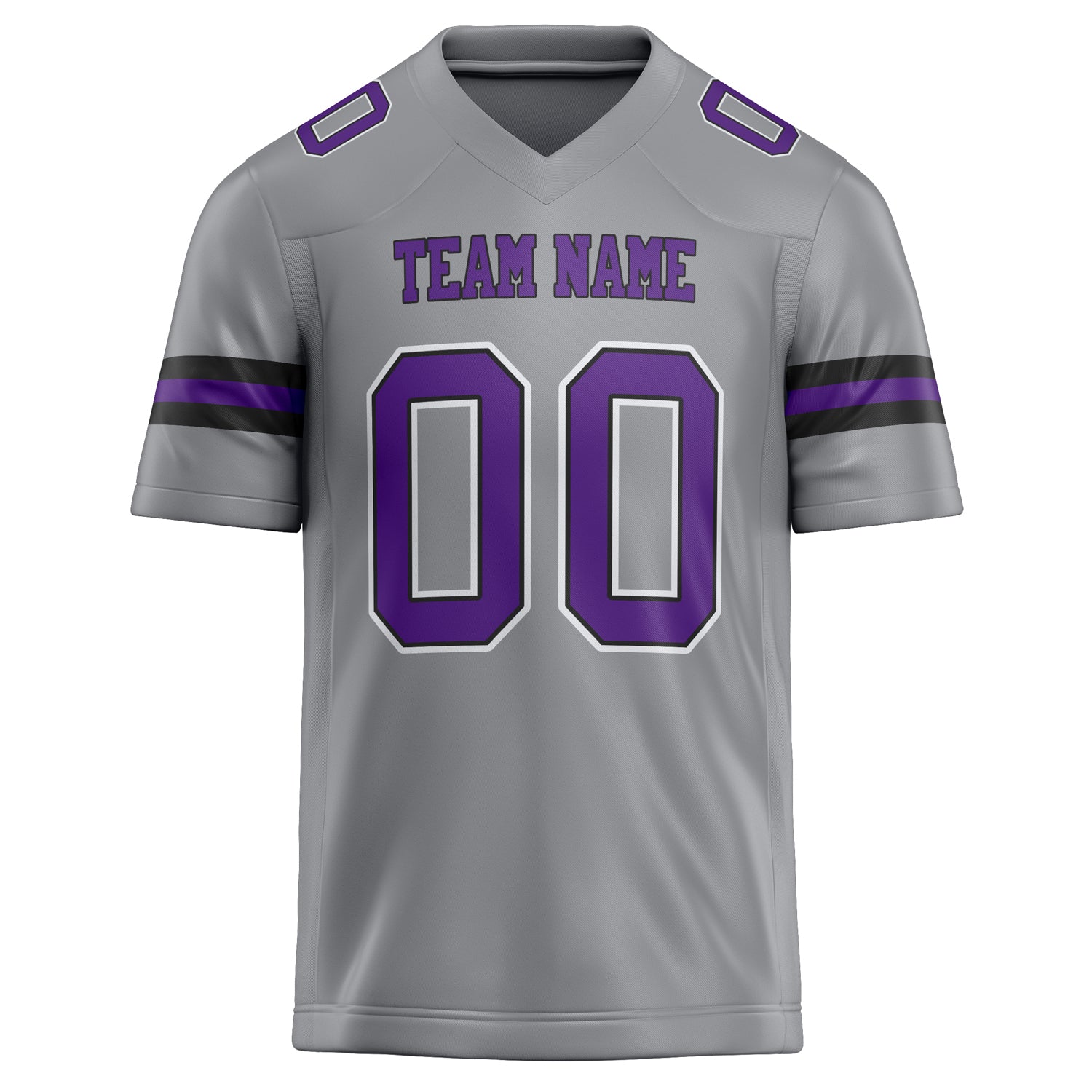 Personalized Light & Gray Purple Solid Colour Football Jersey