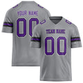 Personalized Light Gray Purple Solid Colour Football Jersey FT02240730LI243