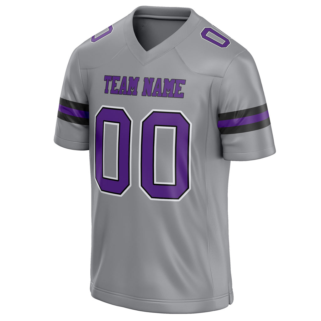 Personalized Light & Gray Purple Solid Colour Football Jersey
