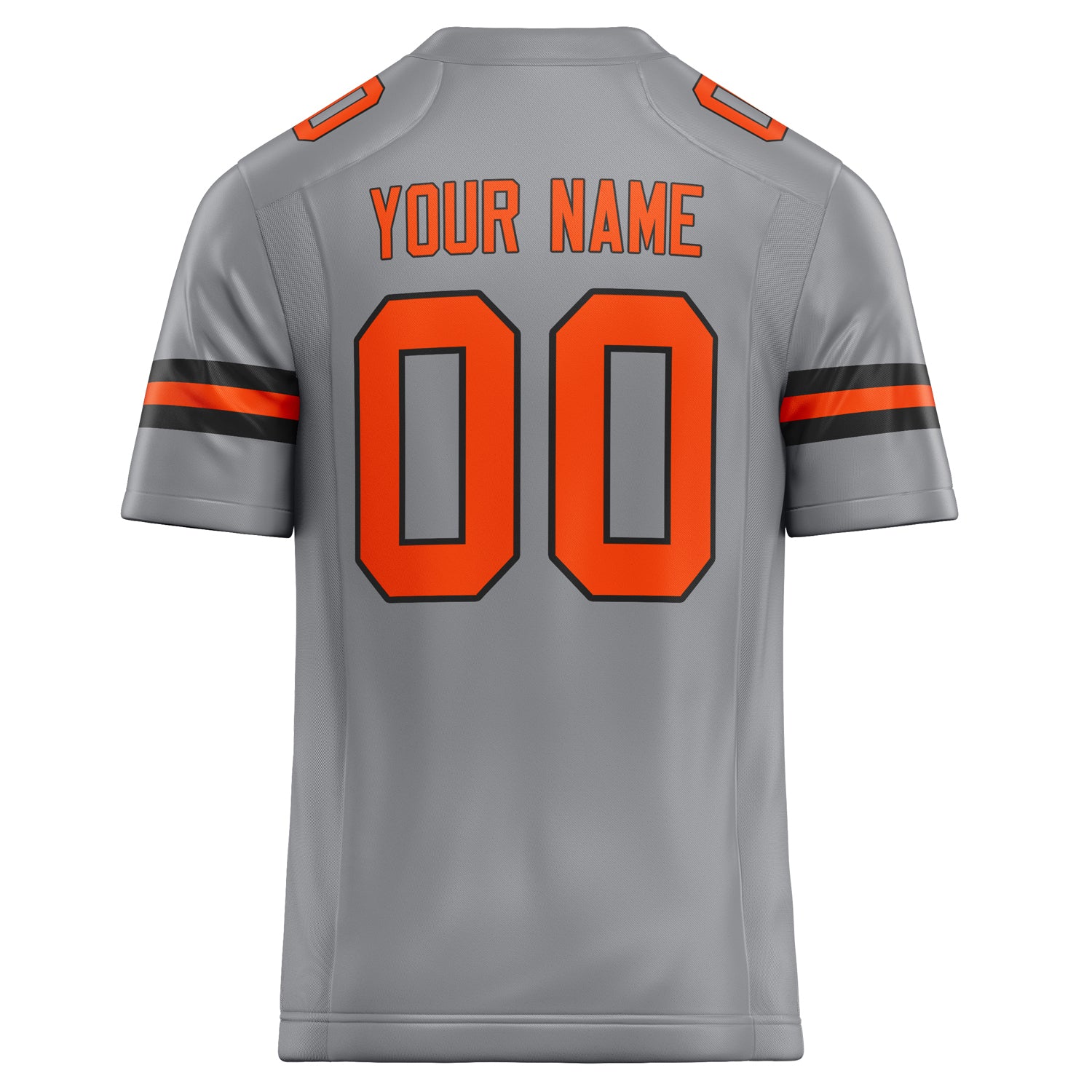 Personalized Light & Gray orange Solid Colour Football Jersey