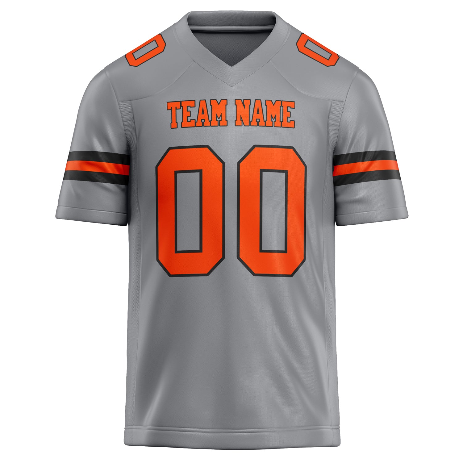 Personalized Light & Gray orange Solid Colour Football Jersey