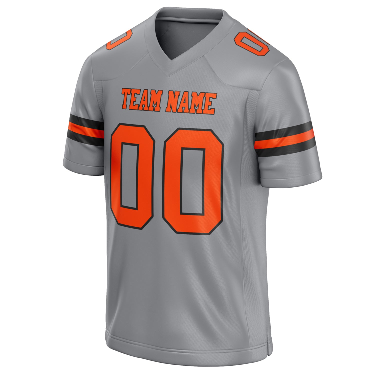 Personalized Light & Gray orange Solid Colour Football Jersey