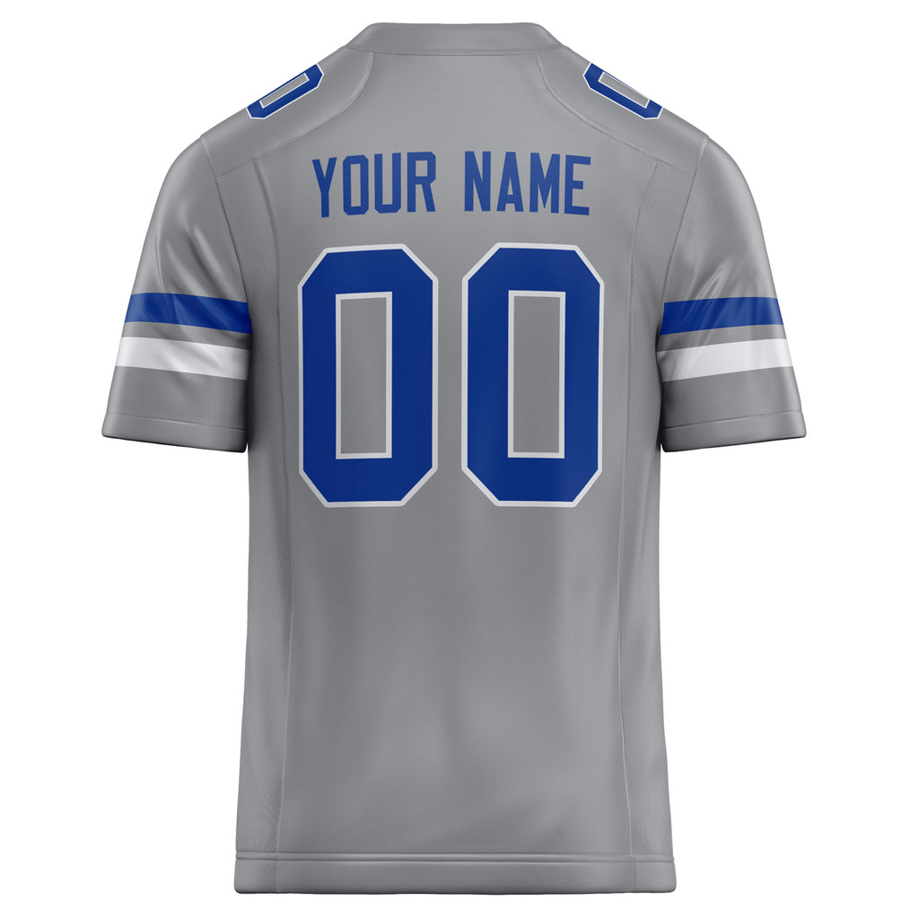 Personalized Light & Gray royal Solid Colour Football Jersey