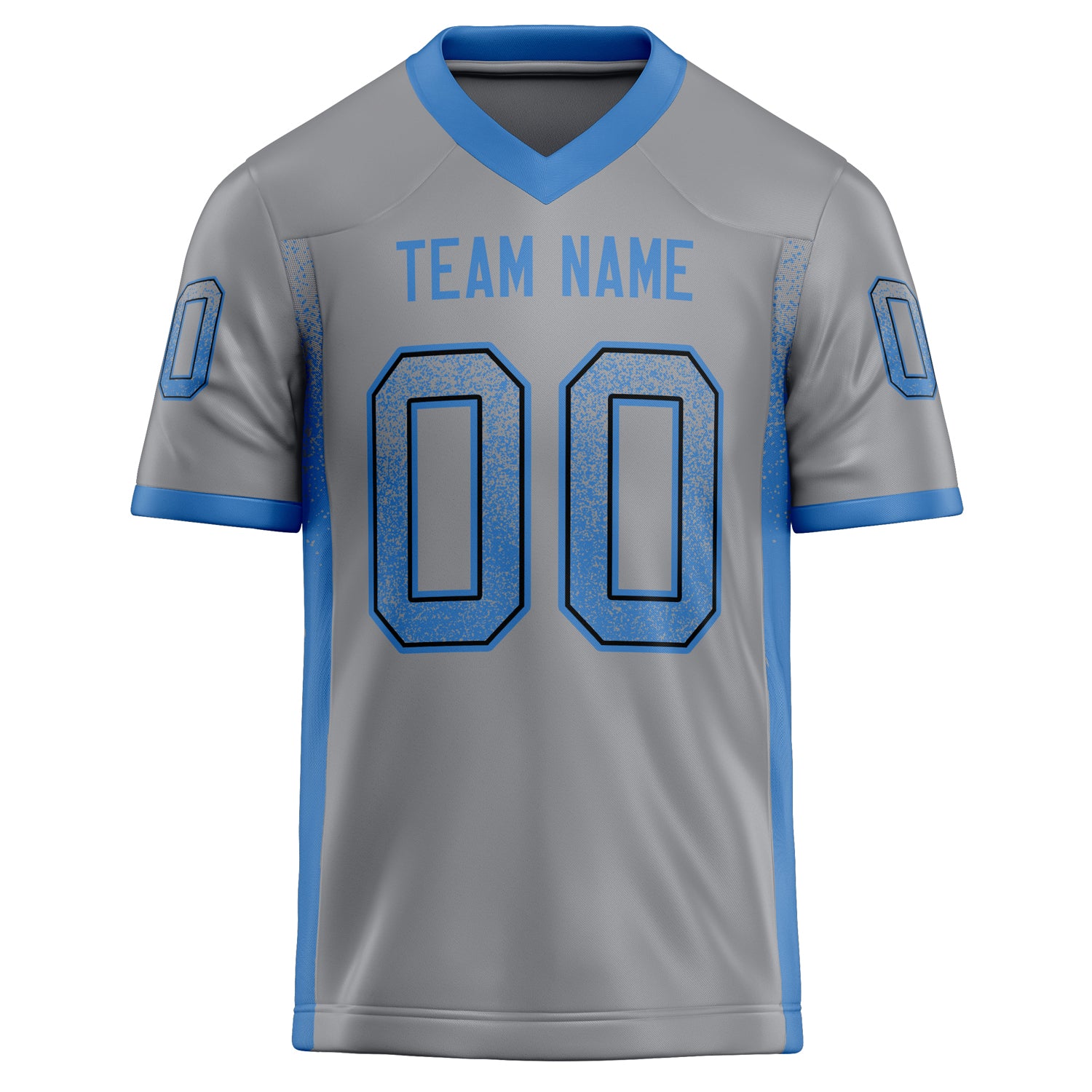 Personalized Light & Gray blue Solid Colour Football Jersey