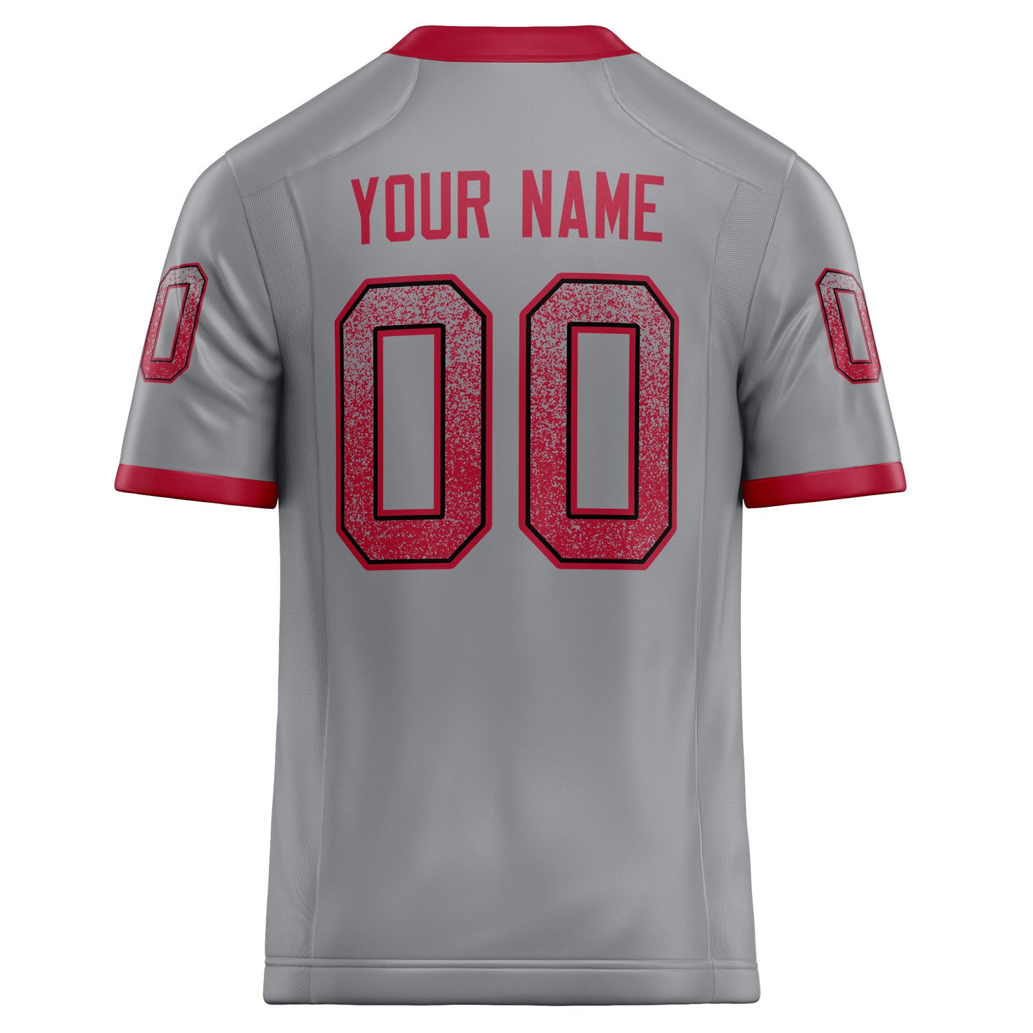 Personalized Light & Gray red Solid Colour Football Jersey
