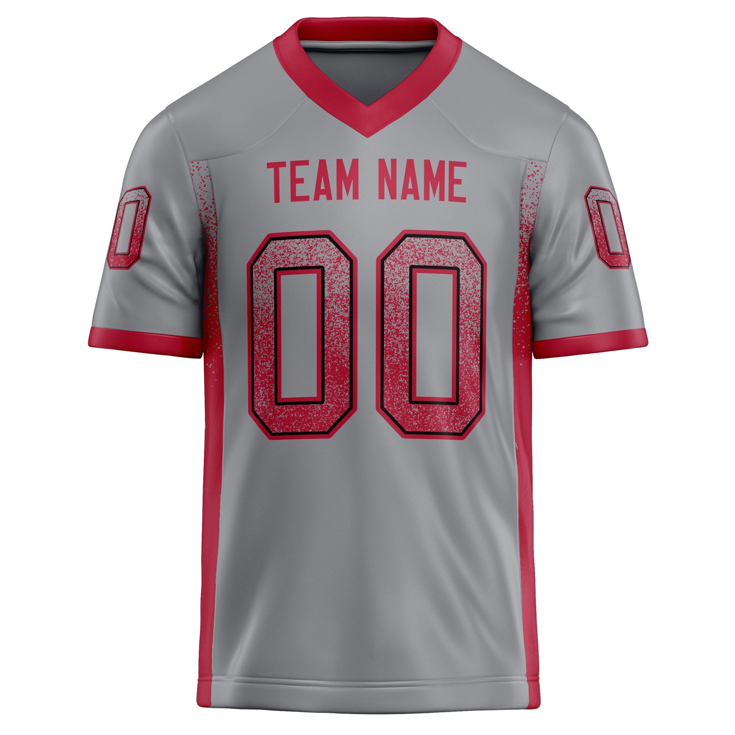 Personalized Light & Gray red Solid Colour Football Jersey