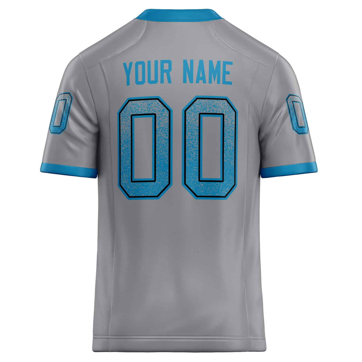 Personalized Light & Gray blue Solid Colour Football Jersey