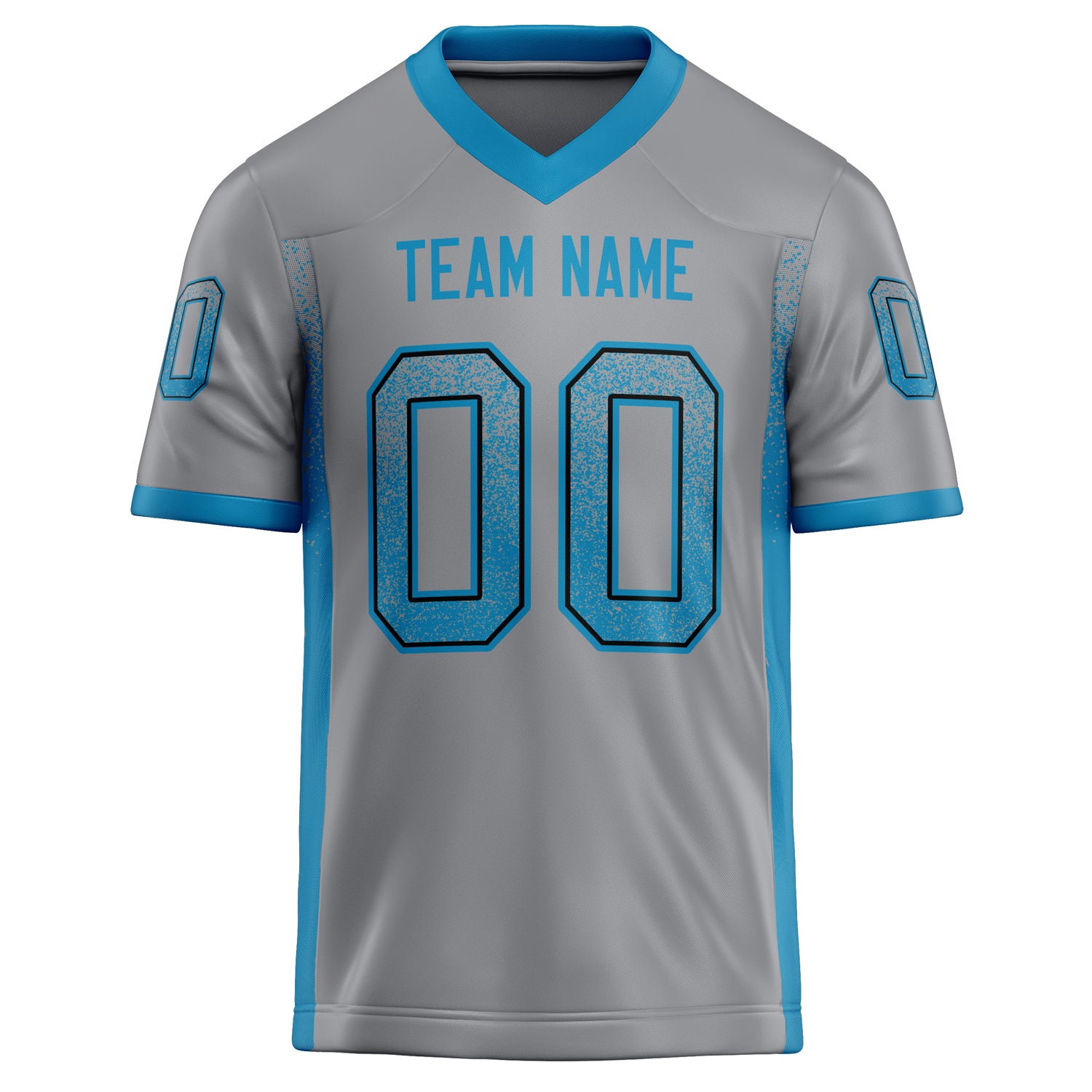 Personalized Light & Gray blue Solid Colour Football Jersey