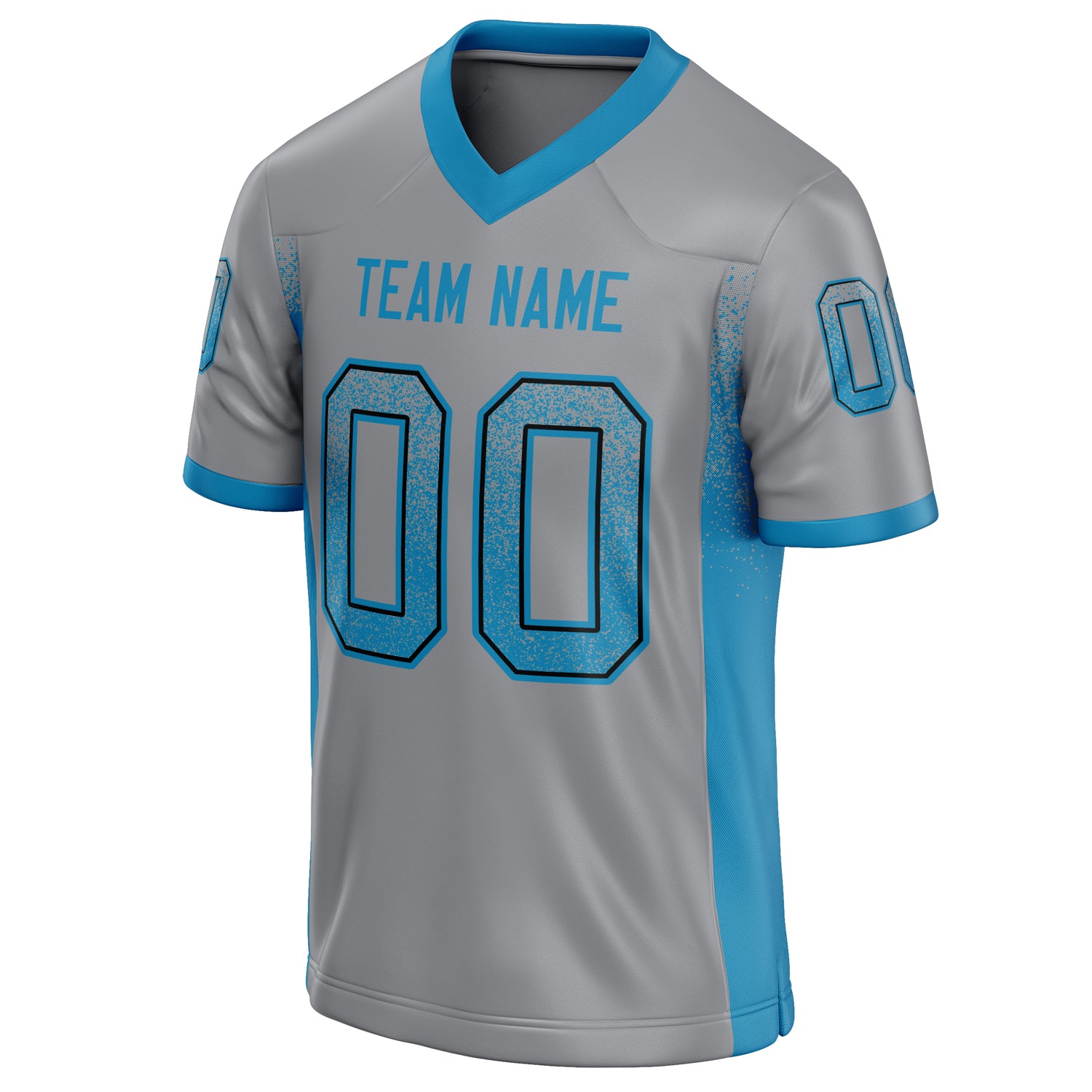 Personalized Light & Gray blue Solid Colour Football Jersey