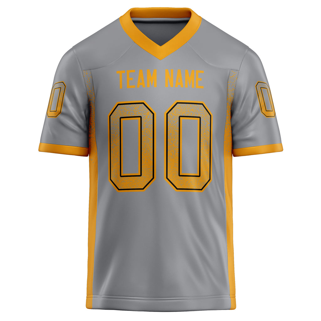 Personalized Light & Gray orange Solid Colour Football Jersey
