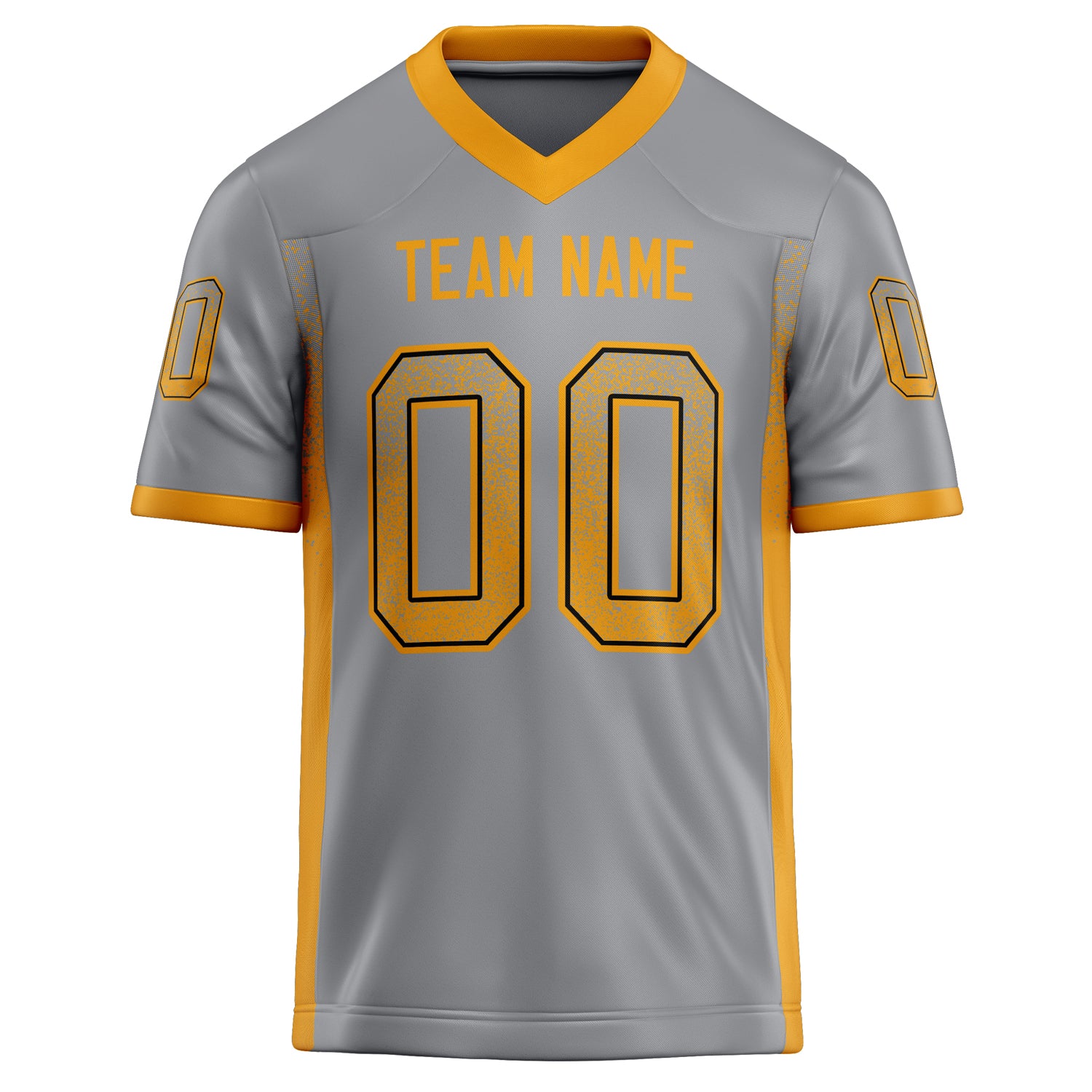 Personalized Light & Gray orange Solid Colour Football Jersey