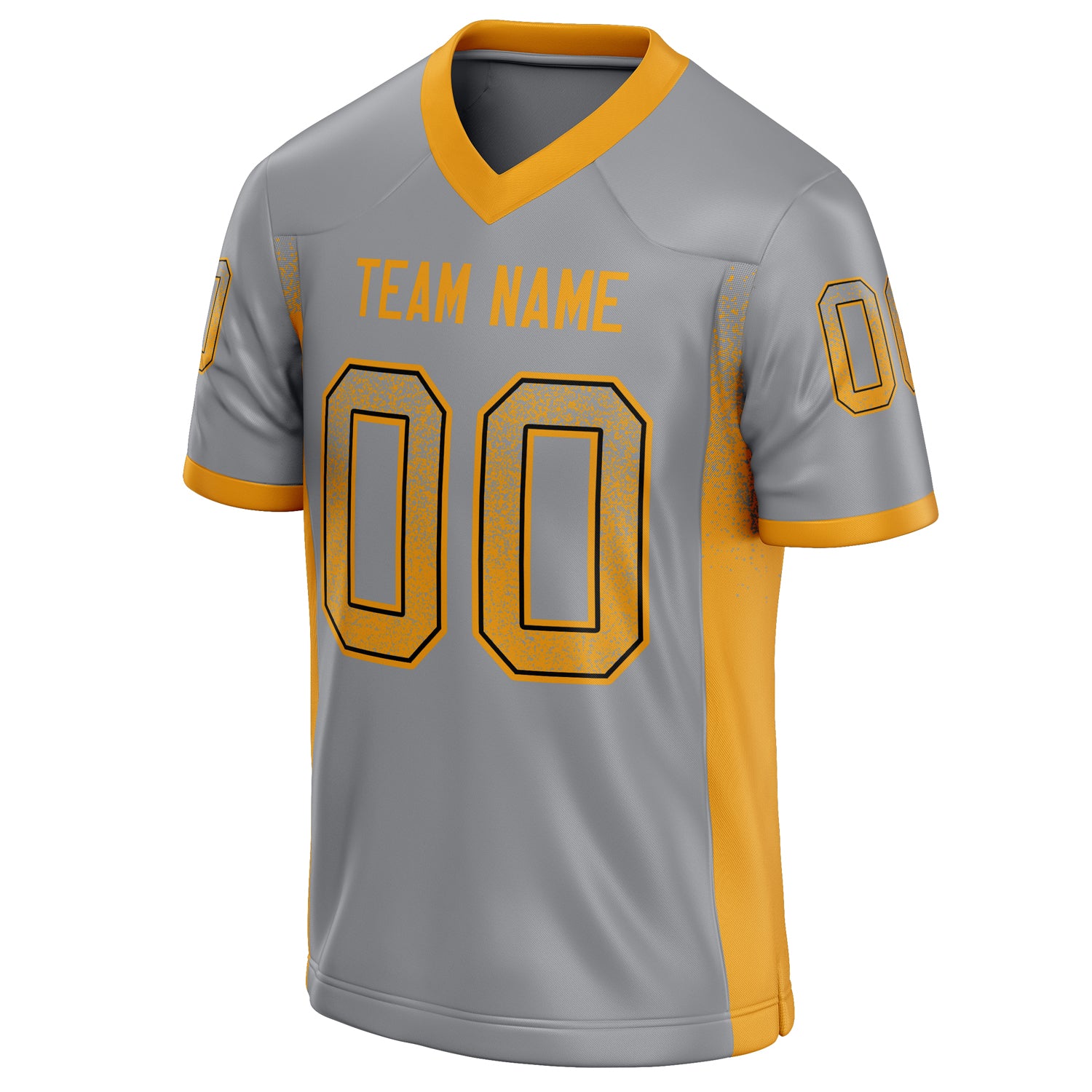 Personalized Light & Gray orange Solid Colour Football Jersey