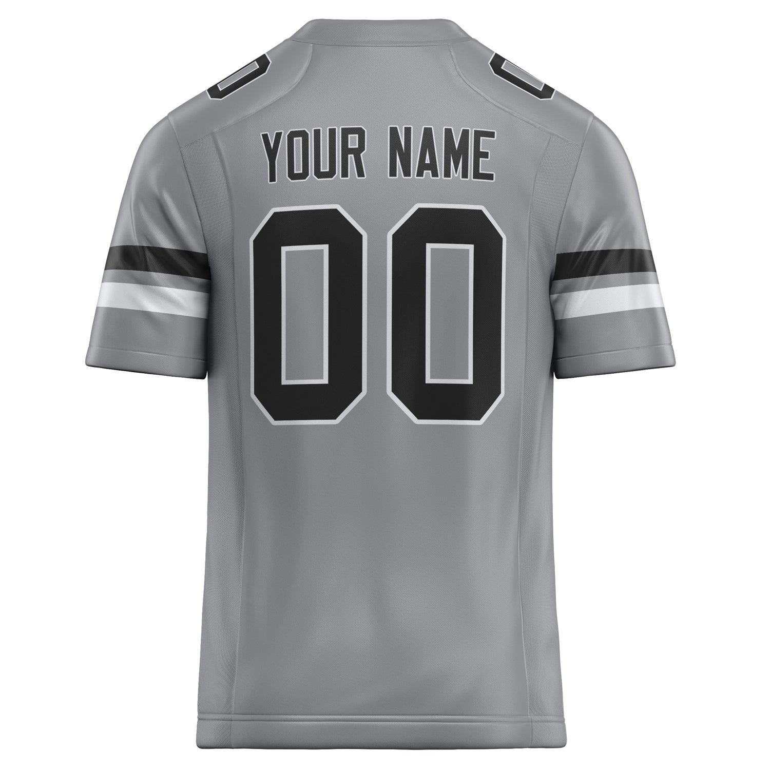 Personalized Light & Gray Black Solid Colour Football Jersey