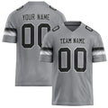 Personalized Light Gray Black Solid Colour Football Jersey FT02240730LI251