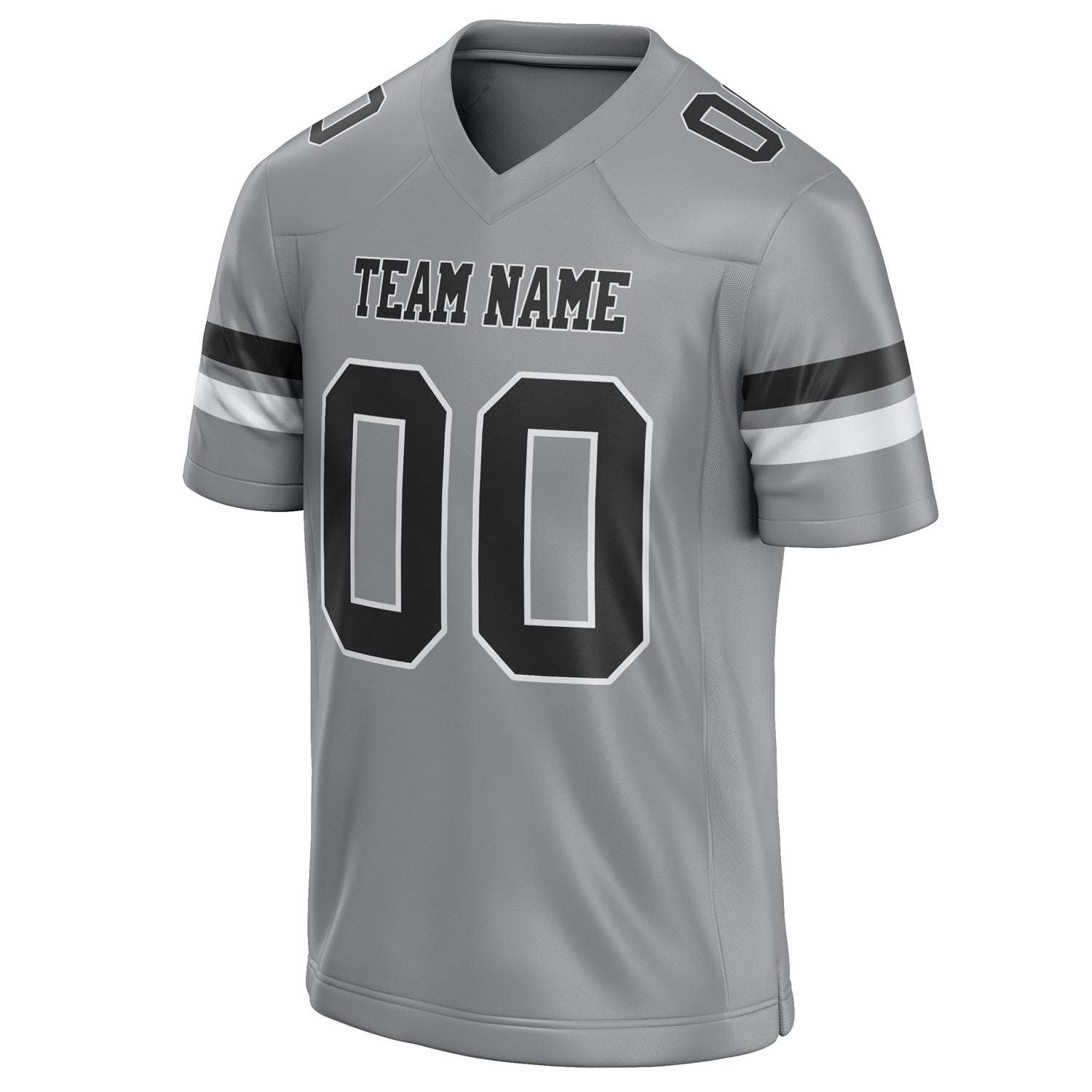 Personalized Light & Gray Black Solid Colour Football Jersey