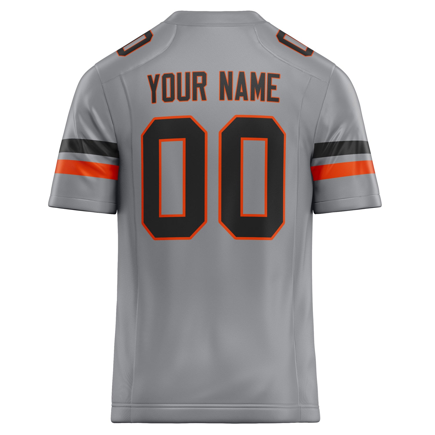 Personalized Light & Gray Black Solid Colour Football Jersey